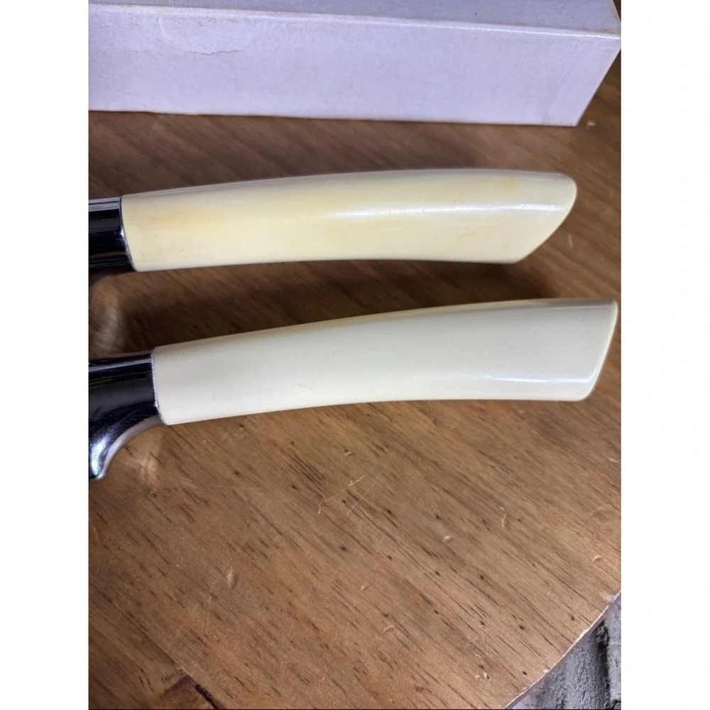 Vintage Carvel Hall‎ Constellation Carving Set Ivory Color Handles USA Retro NIB